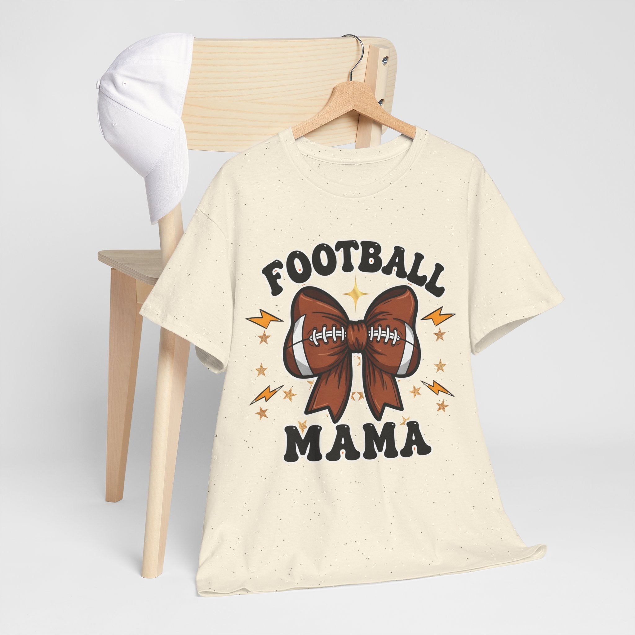 Football Mama T-Shirt - Cute Bow Graphic Tee
