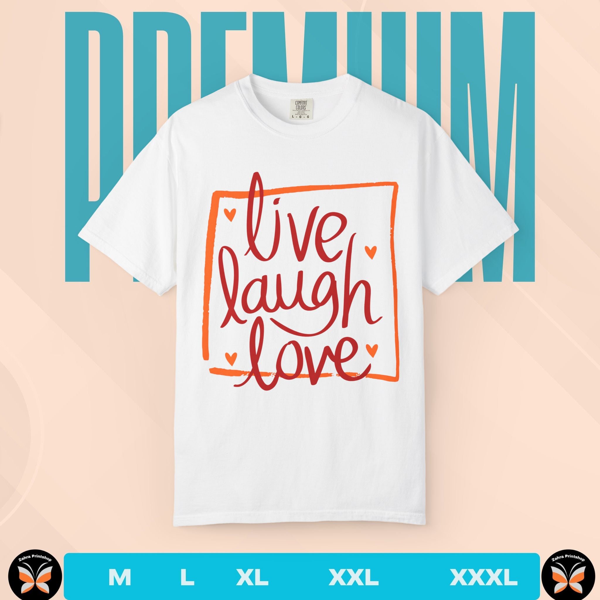 Valentine Candy Heart 'Live Laugh Love' T-Shirt