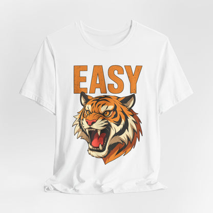 Tiger Graphic Tee – "EASY" Vintage Roaring Tiger Shirt