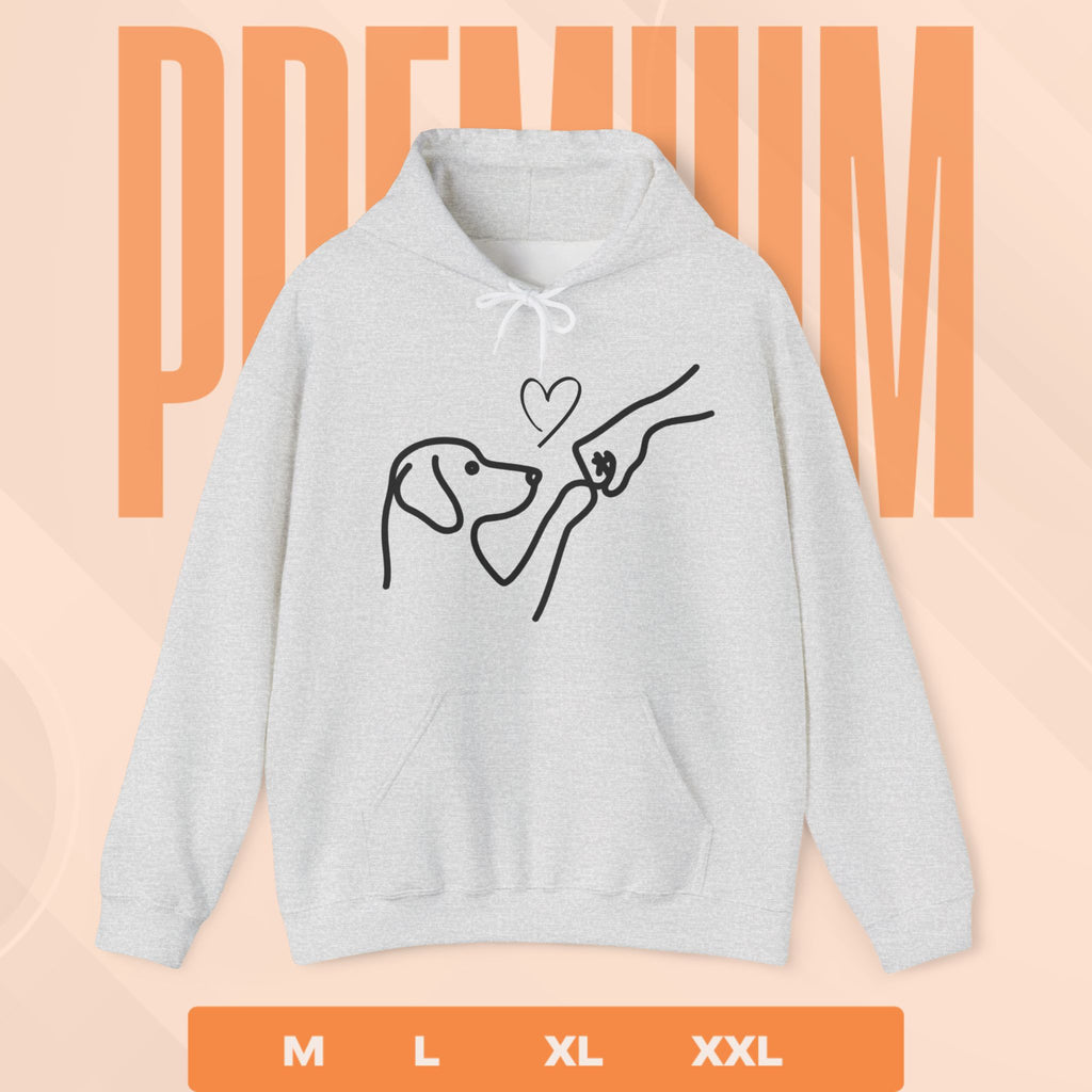 Dog Love Hoodie - Minimalist Pet & Owner Graphic Sweatshirt | Unisex Dog Lover Apparel