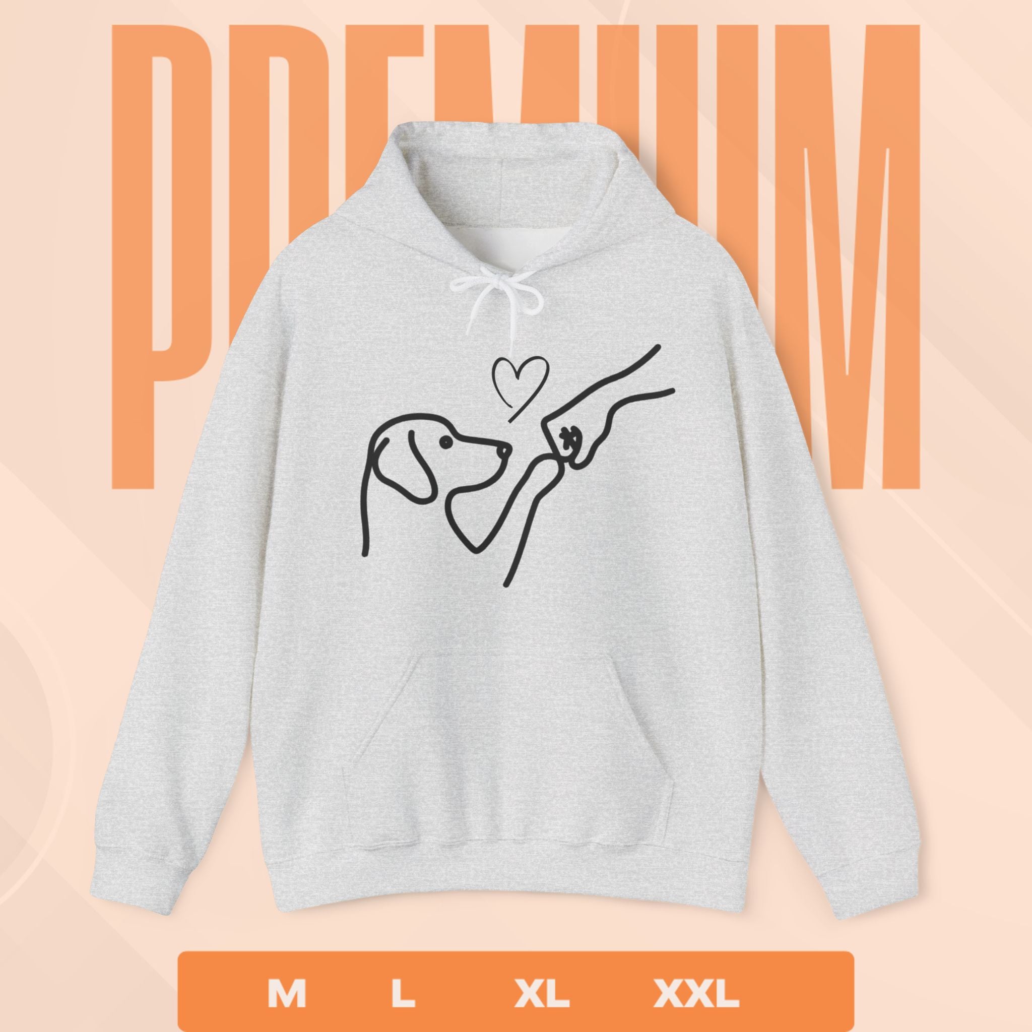 Dog Love Hoodie - Minimalist Pet & Owner Graphic Sweatshirt | Unisex Dog Lover Apparel