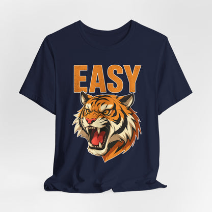 Tiger Graphic Tee – "EASY" Vintage Roaring Tiger Shirt