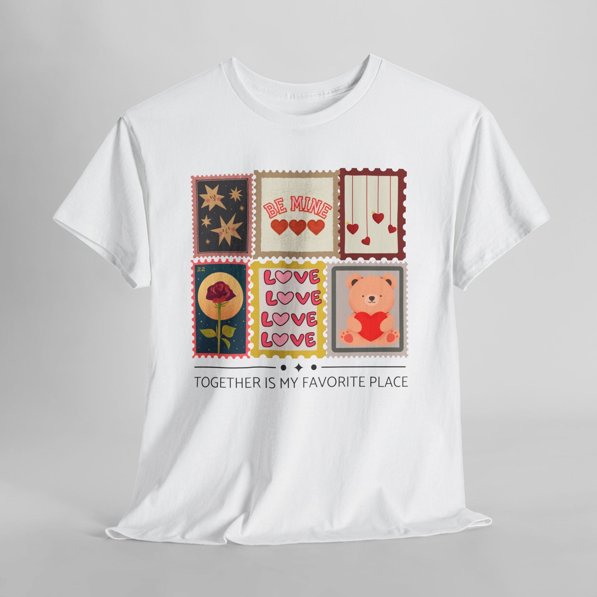 white color t-shirt for valentine's gifts