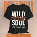Wild Soul Tiger T-Shirt - Tiger Eyes Graphic Tee with Motivational Quote