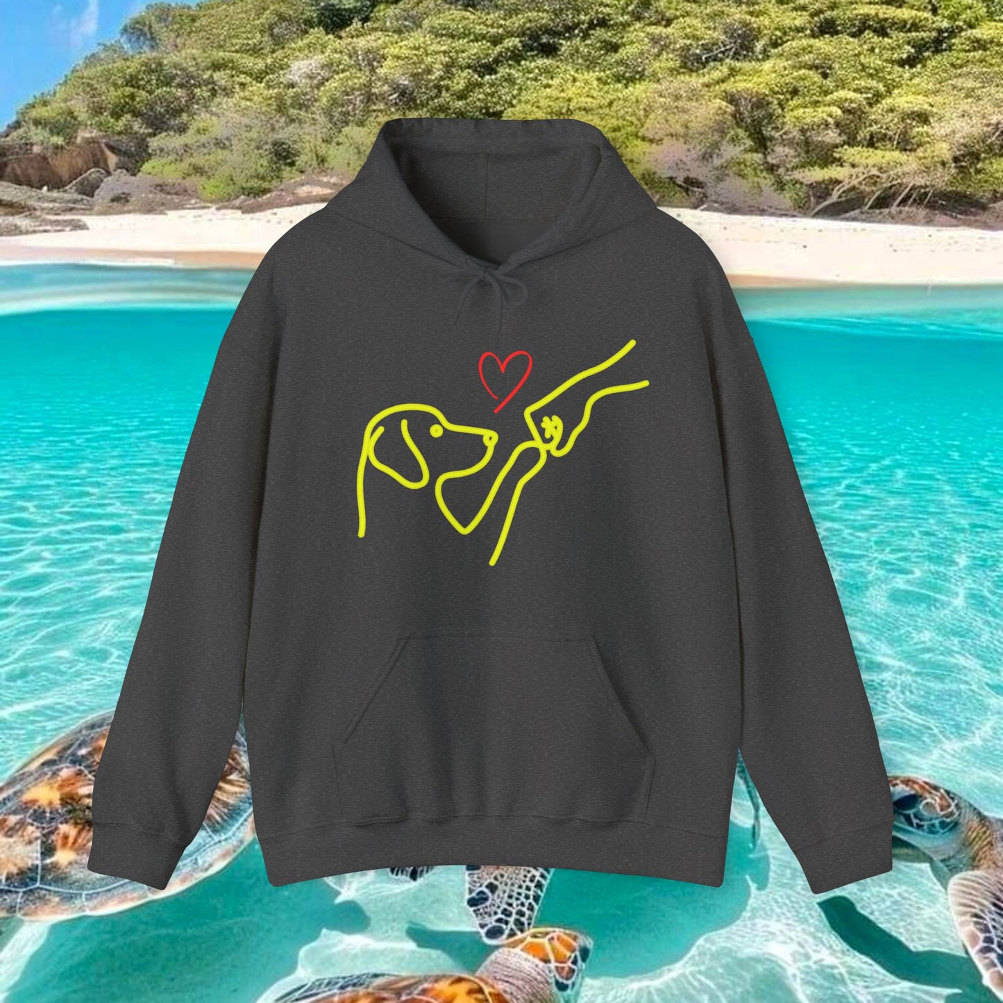 Cute Dog Lovers Hoodie — Drawing Design Sweatshirt