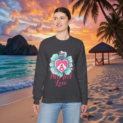 Cat Heart Mother's Day Sweatshirt — Purr-fect Love Cozy Crewneck