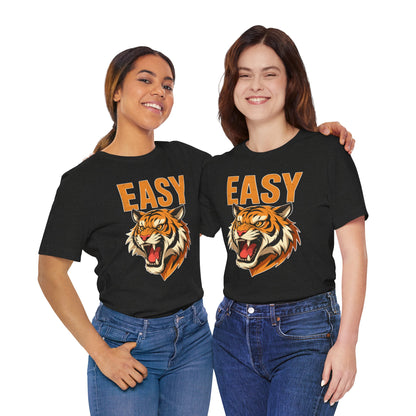 Tiger Graphic Tee – "EASY" Vintage Roaring Tiger Shirt