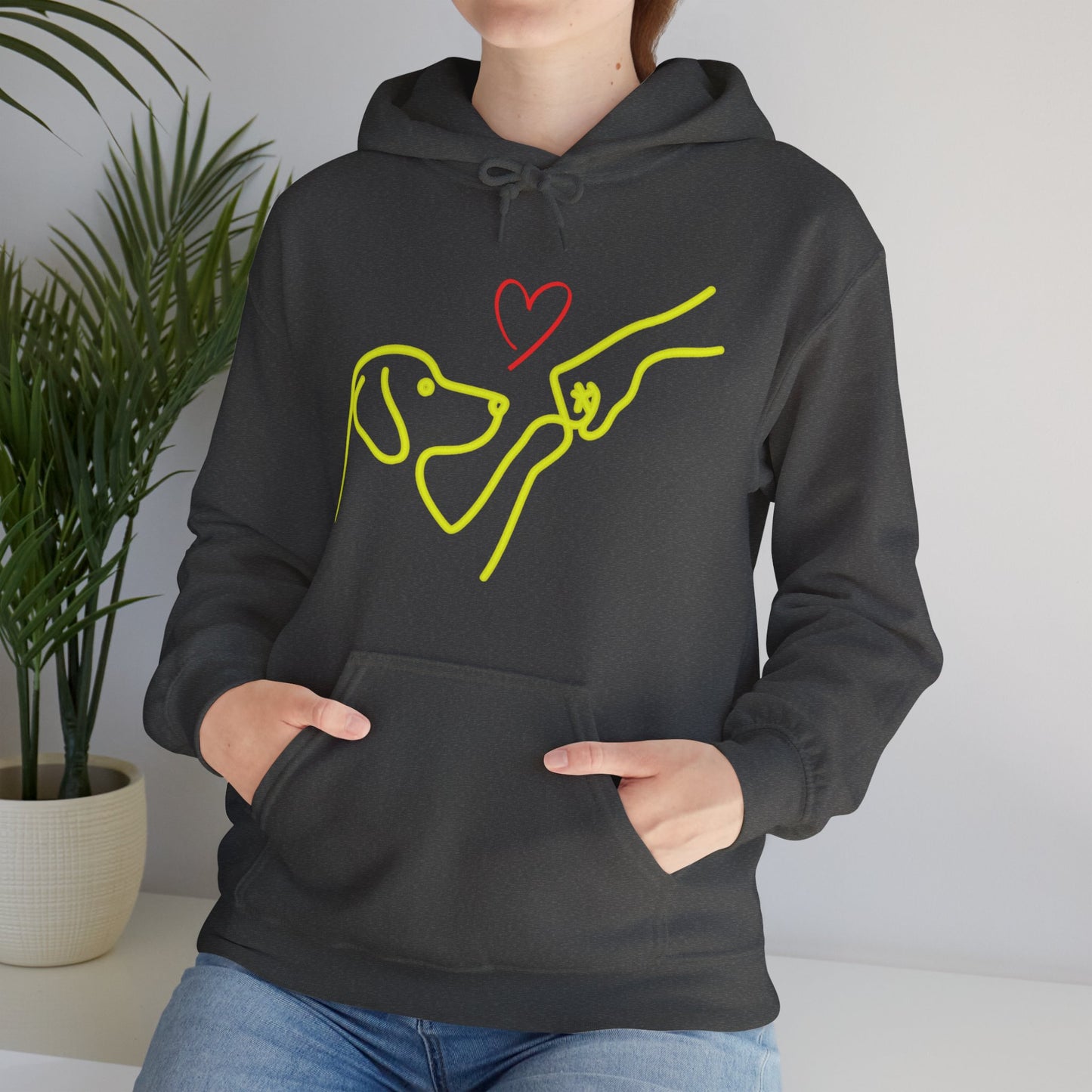 Cute Dog Lovers Hoodie — Drawing Design Sweatshirt
